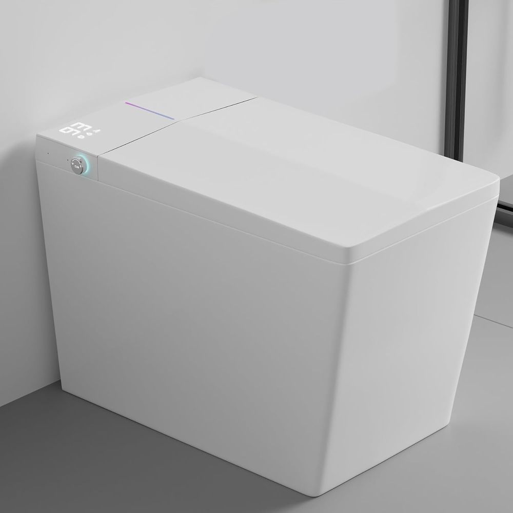 Smart Night Light - Inodoro Inteligente Cuadrado con Tanque Integrado,