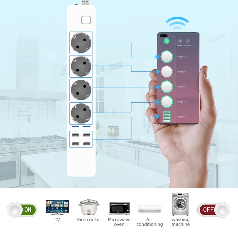 Smart Power Strip - Enchufe Inteligente WIFI con 4 Tomas