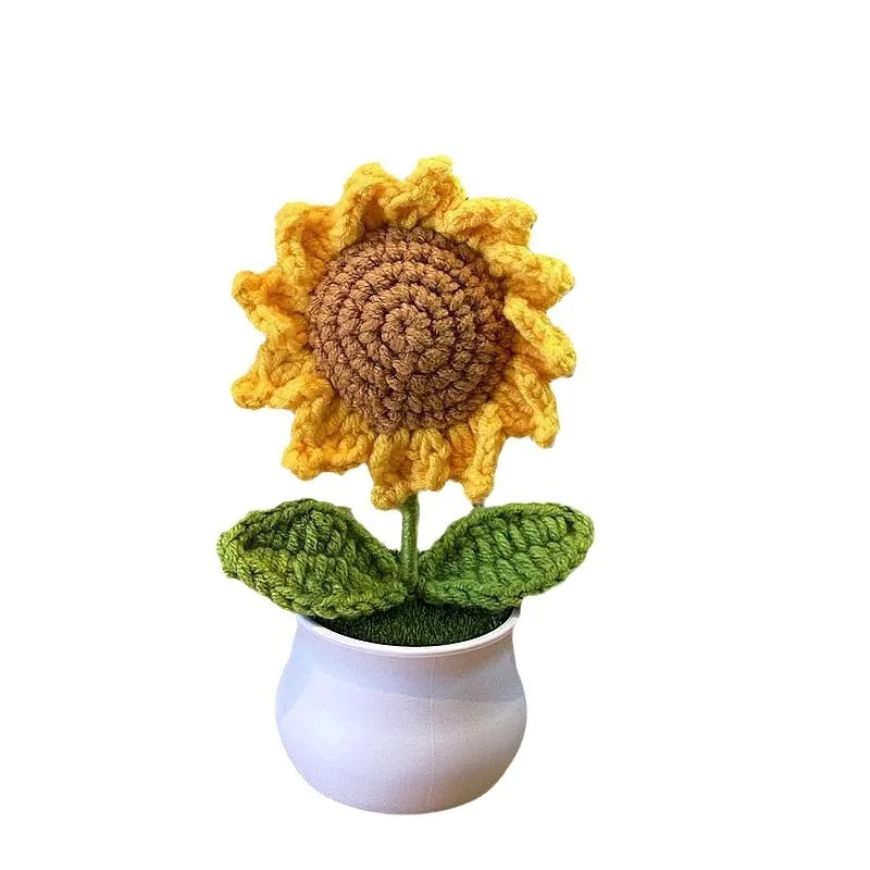 Smart Home Decor - Ramo de girasol de ganchillo de