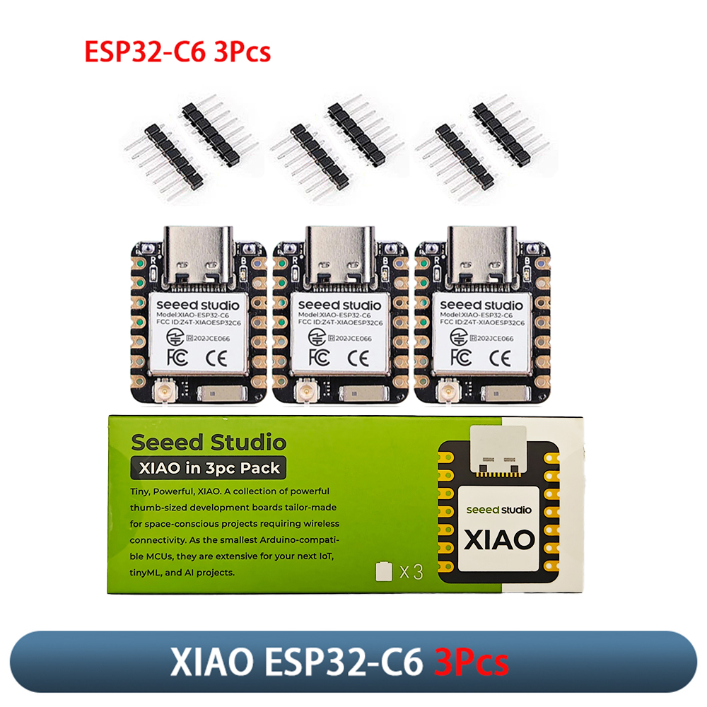 Smart Home Ecosystems - XIAO ESP32-C6, 3 Módulos de Placa