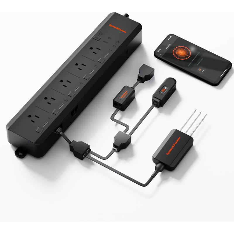Smart Power Strip - Spider Farmer 5 AC, Enchufes Inteligentes