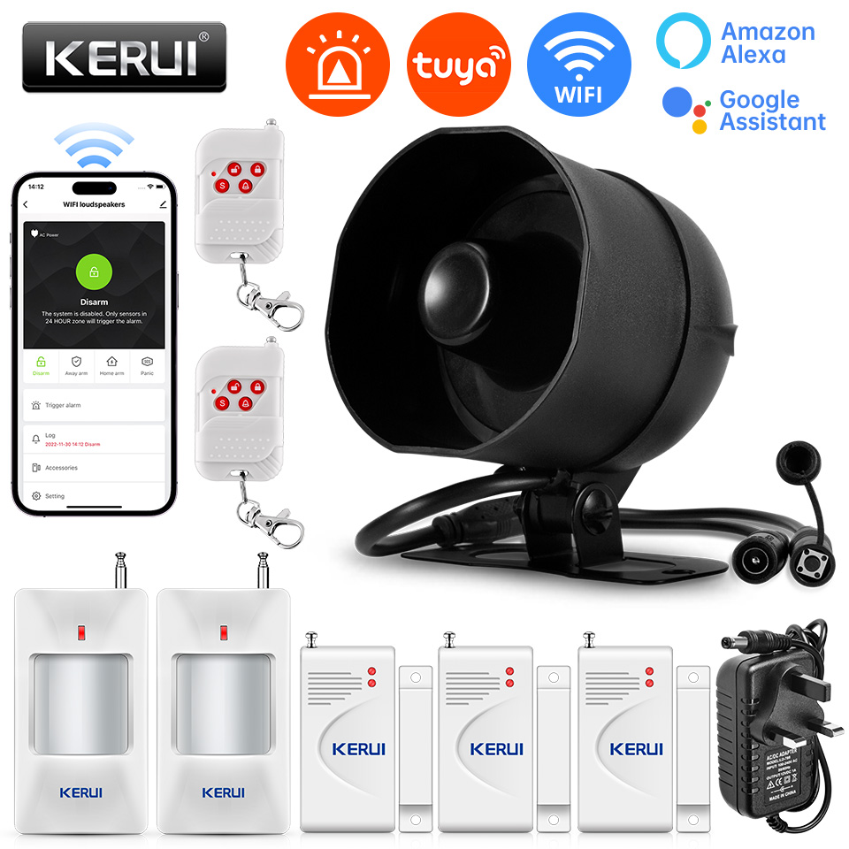 Smart Home Ecosystems - KERUI-sistema de alarma de sirena de