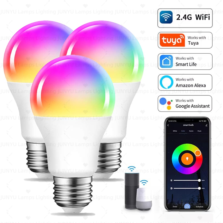 Smart Home Youtube - Bombilla LED RGB regulable inteligente E27