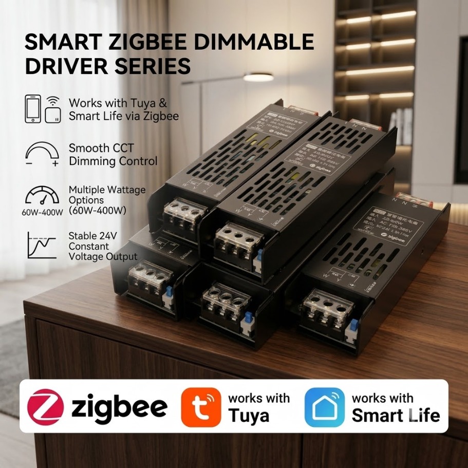 Smart Power Strip - Transformador de Energía LED Zigbee Tuya