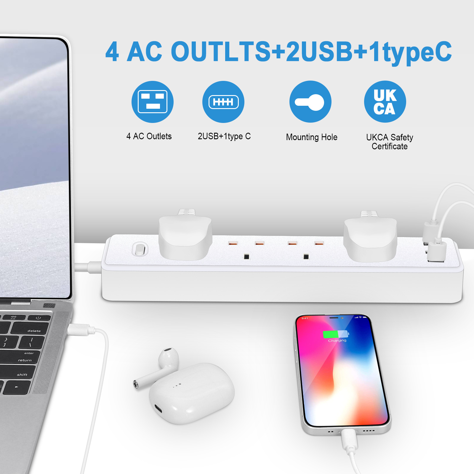 Regleta de alimentación eléctr - Smart Power Strip reseña y precio