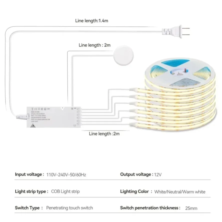 Luz de Gabinete Inteligente co - Smart Power Strip reseña y precio