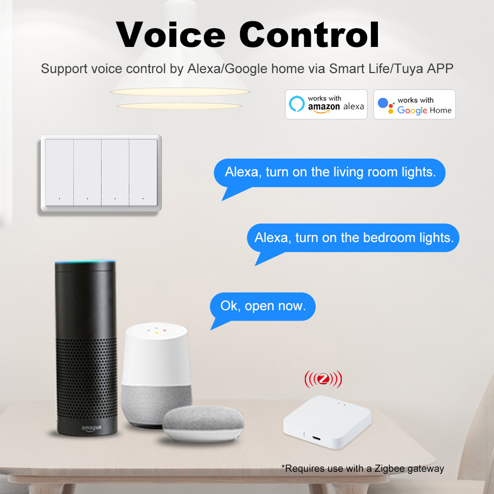 Interruptor inteligente Zigbee - Smart Home Z Wave reseña y precio