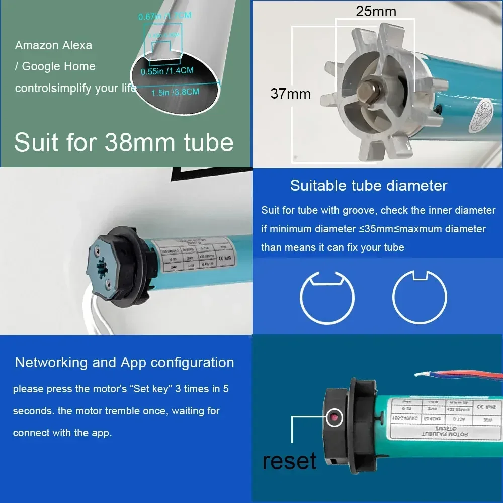 SZMYQ 25mm 2N Sistema de Motor - Smart Home Youtube reseña y precio
