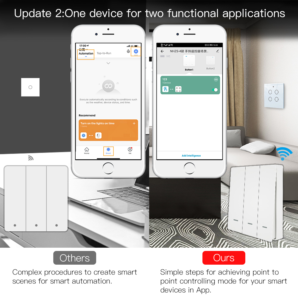 MOES-interruptor de escena Tuy - Smart Home Z Wave reseña y precio
