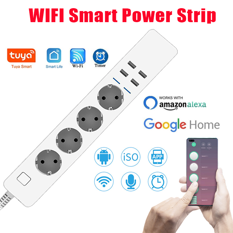 Enchufe Inteligente WIFI con 4 - Smart Power Strip reseña y precio