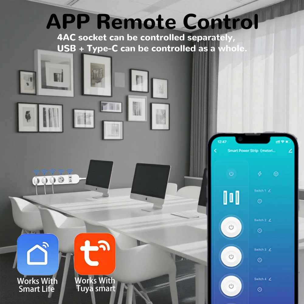 Enchufe Inteligente WiFi BORUI - Smart Power Strip reseña y precio