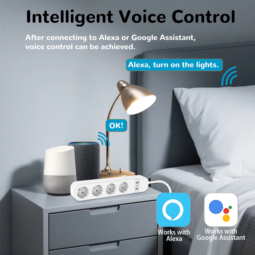 Enchufe Inteligente WiFi BORUI - Smart Power Strip reseña y precio